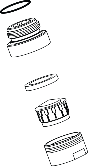 Ideal Standard M21,5x1, M16,5x1, B960819AA Cache M16,5x1, Chrom
