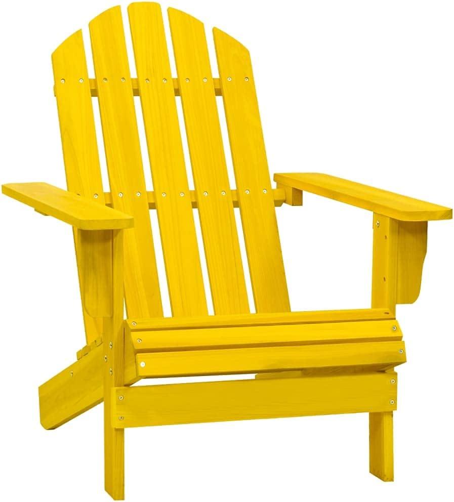 Adirondack-Gartensessel aus massivem Tannenholz, gelb