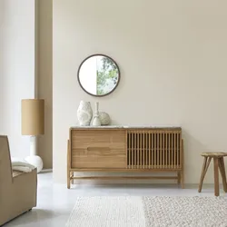Sideboard Isaure aus massivem Teakholz und Premium-Terrazzo 140 cm