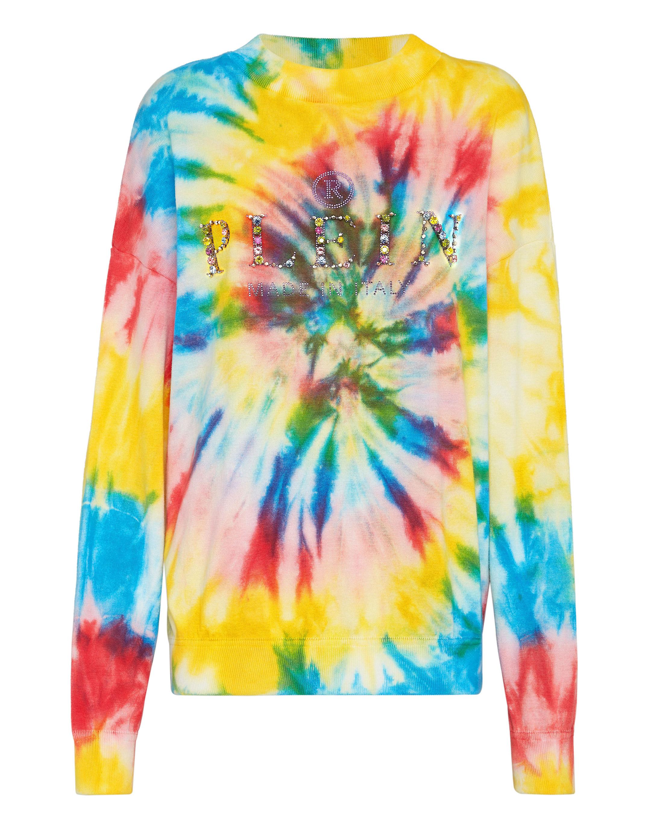 Rundhalspullover Tie Dye