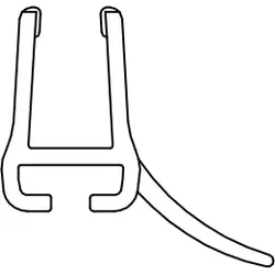 HSK Ersatzteile Wasserabweisprofil, gebogen, links, rechts, 5 mm Glas, Transparent, E100059-5-L-99 E100059-5-L-99