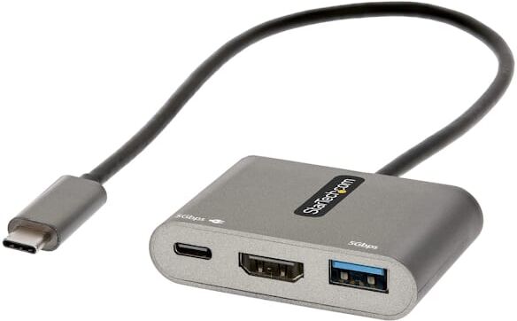 StarTech.com USB C Multiport Adapter, USB-C to HDMI 4K Video,