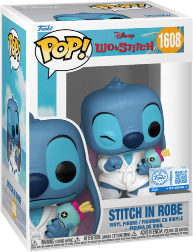 Funko Pop! Vinyl - Lilo ; Stitch - Stitch in Robe, Official Funko Disney Lilo & Stitch Collection, 3.4 in (8.6 cm) Tall
