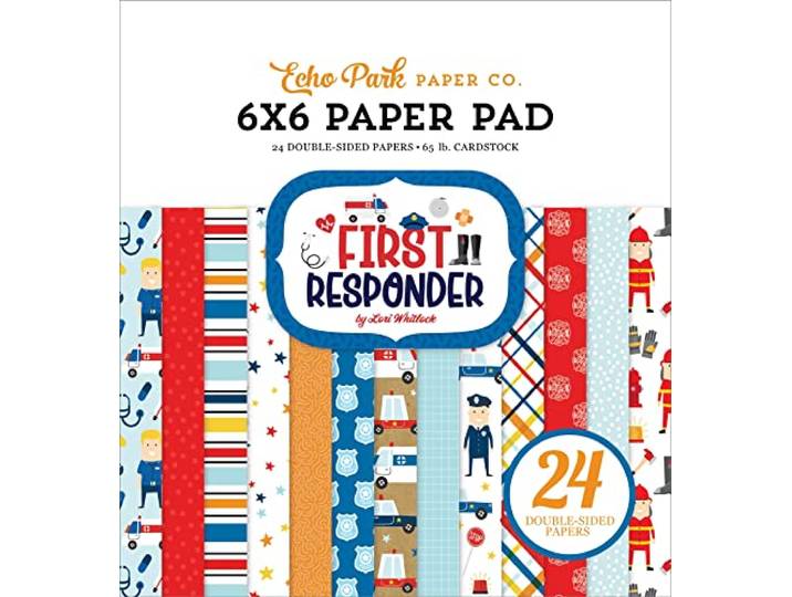 Echo Park Double-Sided Paper Pad 6 X6 24/Pkg-First Responder -FR295023