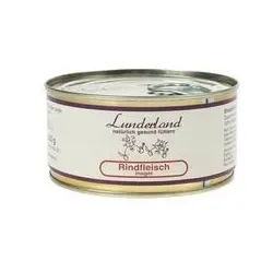 Lunderland Dose 300g Hundenassfutter 12 x 300 Gramm Rindfleisch mager
