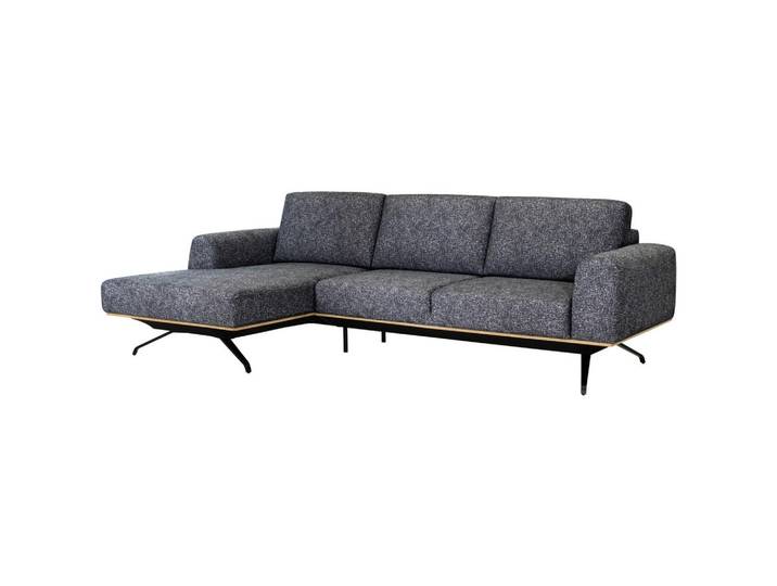 Novel Ecksofa, Graphitfarben, Metall, Füllung: Schaumstoffflocken, L-Form, Ottomane links, 262x157 cm, Hocker erhältlich, seitenverkehrt erhältlich, Stoffauswahl, Wohnzimmer, Sofas & Couches, Wohnlandschaften, Ecksofas