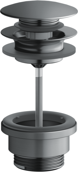 Keuco Ablaufgarnitur 59902130000 Schwarzchrom gebürstet, Push-Open 1 1/4"