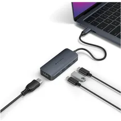 Targus Hyper Drive Eco Smart Gen.2 USB-C 4in1 (USB-C, 4 Ports), Dockingstation + USB Hub, Blau
