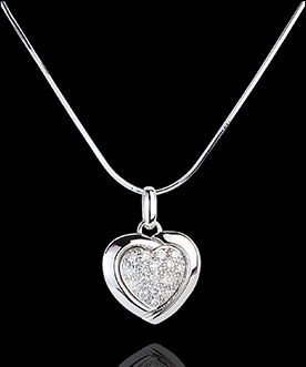 Edenly DiamantanhÃ¤nger Sweet Heart Blanc - 18 Diamanten