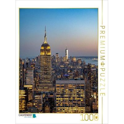 CALVENDO Puzzle Empire State Building bei Nacht | 1000 Teile Lege-Größe 64x48cm Foto-Puzzle für glückliche Stunden