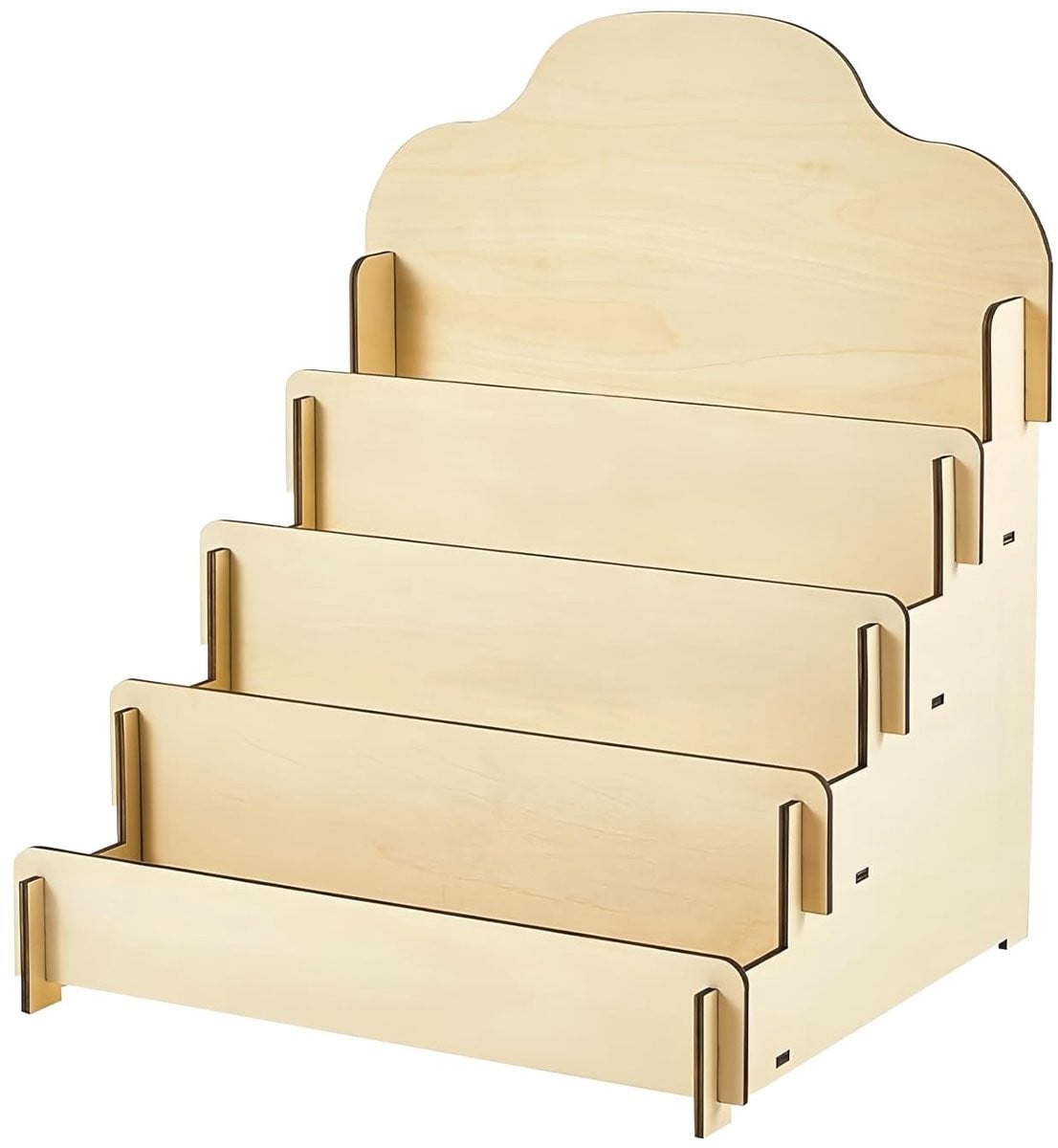 Omgoods 4-laags houten kaartstandaard voor postkaarten en stickers