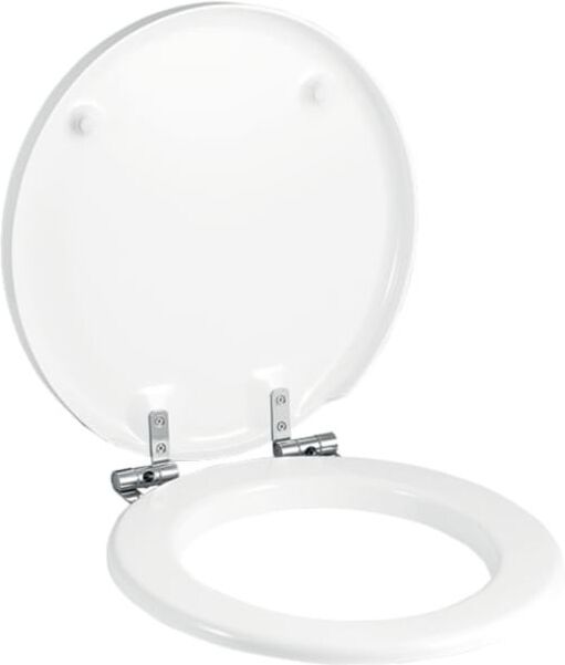 Geberit Preciosa WC-Sitz 571180000 weiß, Befestigung von oben, Scharniere Edelstahl, mit Deckel
