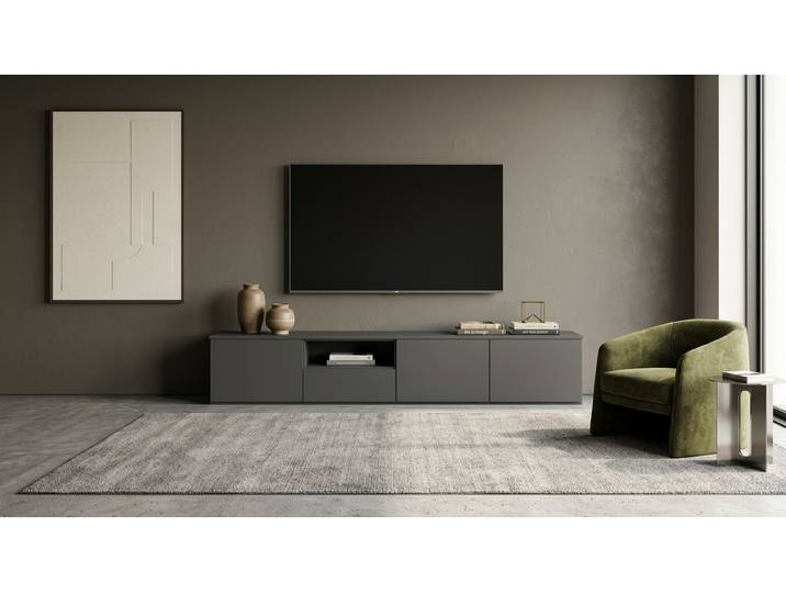 Breites TV-Sideboard Premium Dekore Basaltgrau