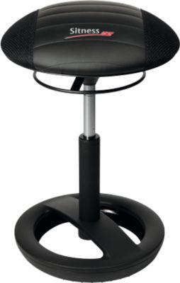Hocker Sitness RS Bob, bewegliches Sitzen, höhenverstellbar, ergonomisch, schwarz/schwarz
