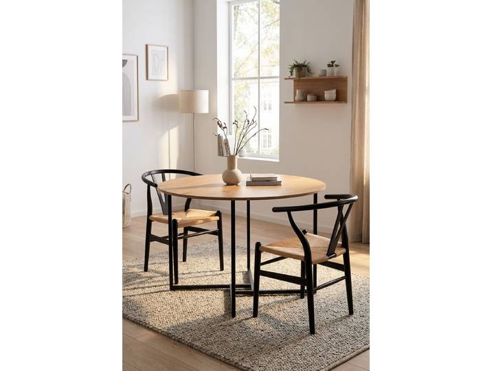 Iven Esstisch 120 cm - Schwarz