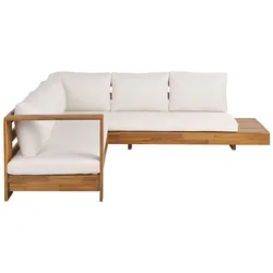 LOUNGE-SET 5-Sitzer hellbraun linksseitig Marettimo