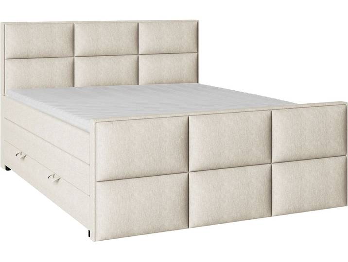 Boxspringbett EMPIRE beige 160x200cm halbfest