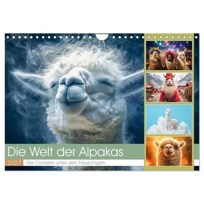 Die Welt der Alpakas (Wandkalender 2027 DIN A4 quer), CALVENDO Monatskalender