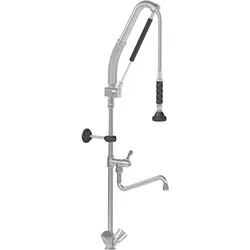 vaiotec TOPLINE Geschirrwaschbrause mit Schwenkauslauf / 2 Mischventilen & Zug-Automatik - Einloch, 140 x 350 mm