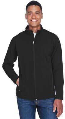 Team 365 TT80 Men's Leader Soft Shell Jacket in Black size 3XL