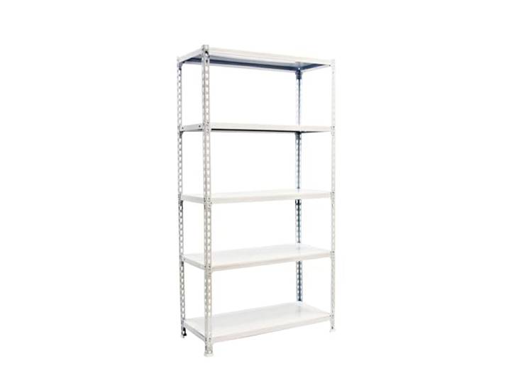 Simon Rack Metallregal 2000x1000x500 mm - Simonclick 5 Höhen, Metallablage, Biegepunkt 180 kg, Korrosionsschutzlackierung, Klicksystem-Montage, Weiss