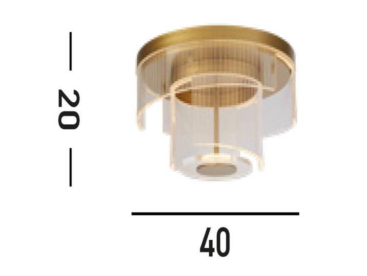 Searchlight Deckenleuchte Deco, dimmbar, messing / gold, für Wohn- / Esszimmer, Metall