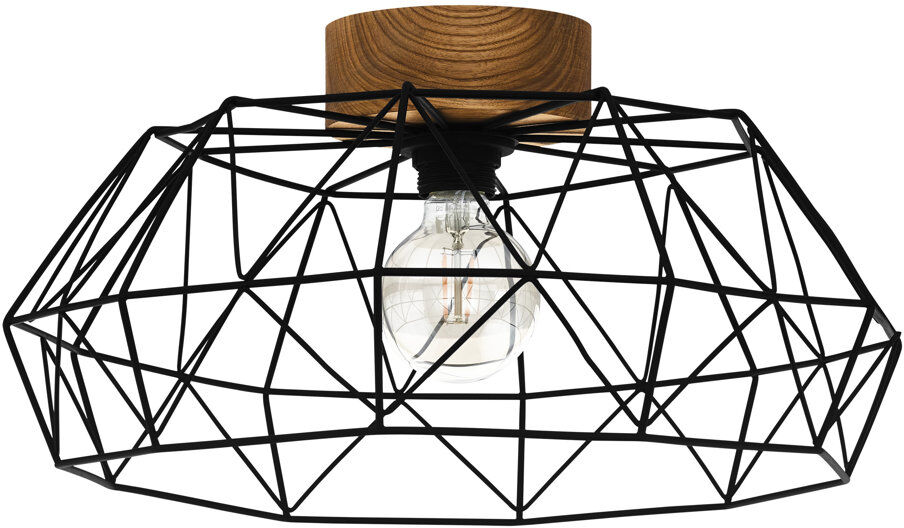 Borough Wharf Furey Semi Flush Mount Black 20.5cm H X 45.5cm W X 45.5cm D