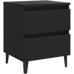 vidaXL Nachttisch Schwarz 40x35x50 cm Holzwerkstoff