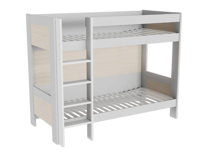 Hochbett Window lichtgrau Holzwerkstoff 90 x 200 cm - Möbel Konfigurator: Traummöbel individuell zusammenstellen - Hochbett