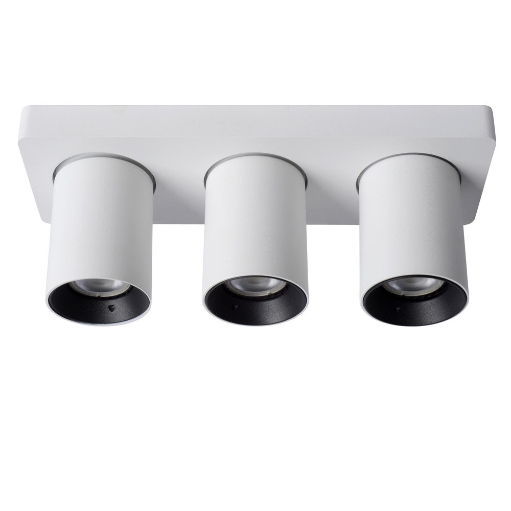 Lucide Plafondspot Nigel 3-lichts wit modern aluminium
