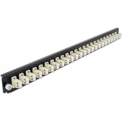 Delock Rack-Montageblech für Glasfaser-Spleissbox, Server Zubehör, Beige, Schwarz