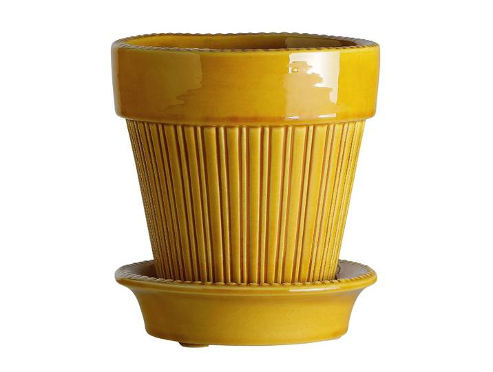 Bergs Potter Cache-pot émaillé Simona Ø16 cm Jaune