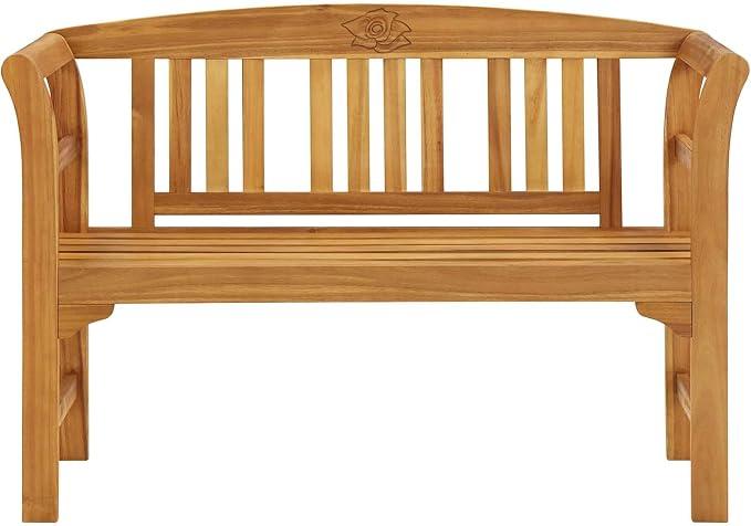 Gartenbank 114 cm Massivholz Akazie