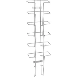 Wandprospekthalter JACKSON aus Draht, Metall, silber 6 | Hochformat | A4, Stahl