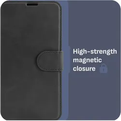 Cazy Premium-Geldbörsen-Etui, Magnetisches Geldbörsen-Etui, Kartenfächer, Ständer (Samsung Galaxy S25 Edge), Smartphone Hülle, Schwarz