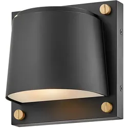 Elstead Lighting Scout Außenwandleuchte klein GU10 in Schwarz mit geätzter Linse