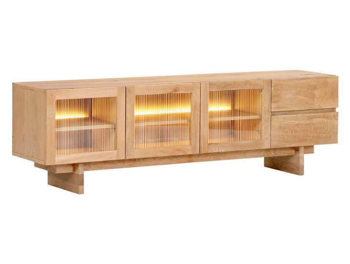 Lowboard ALEA Eiche massiv 160 x 40 x 55 cm Eiche Natur