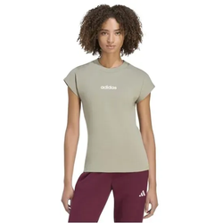 adidas Essentials Linear Cotton T-Shirt Damen - silpeb/white - XS