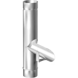 Sarei, Regentonne + Erdtanks, Regenwasserklappe ohne Sieb Aluminium natur DN 60