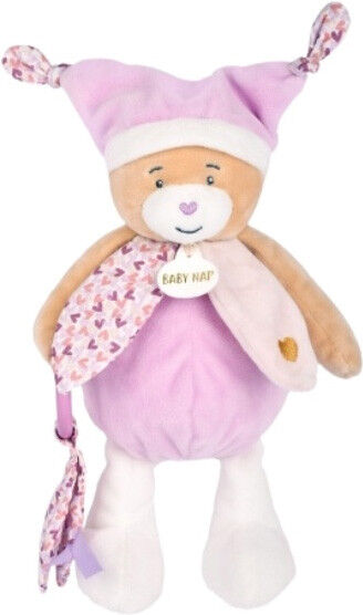 Baby Nat' Pantin d'activités Brioche lilas 29 cm - Baby Nat