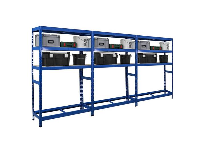 PROREGAL® Schwerlastregal MegaDeal Reifenregal Räderregal TIGER, 3-tlg., Für Winterreifen Sommerreifen Allwetterreifen mit 1-3 Ablagen