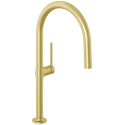 KLUDI-REEF Spültisch-Einhandmischer herausziehbar Geschirrbrause Brushed Gold 50851N075