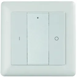 Rutec Funkwandtaster 1 Kanal, 1 ZONE, einfarbig, dynamisch, IP20, 3V Batterie CR2430 (exkl.), weiß RU-80570