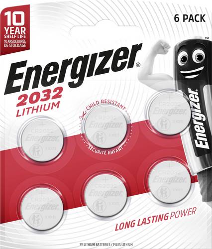 Energizer Knopfzelle CR2032 3V 6 St. 240 mAh Lithium CR2032