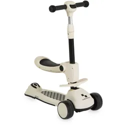 Byox Kinderroller Checkmate 2 in 1 Laufrad, Sound, Licht, Lenkerhöhe verstellbar weiß