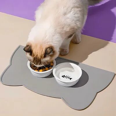 Discount Dollar Deals Pet Silicone Food Mat Waterproof Anti Slip Easy To Clean, Universal Tableware Mat For Cats And Dogs pink