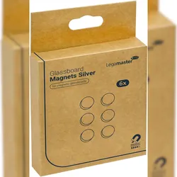 Legamaster Glasboardmagnet silber 6St