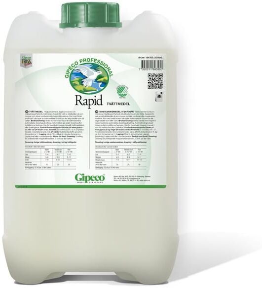 TvÃ¤ttmedel Gipeco Rapid, 10L