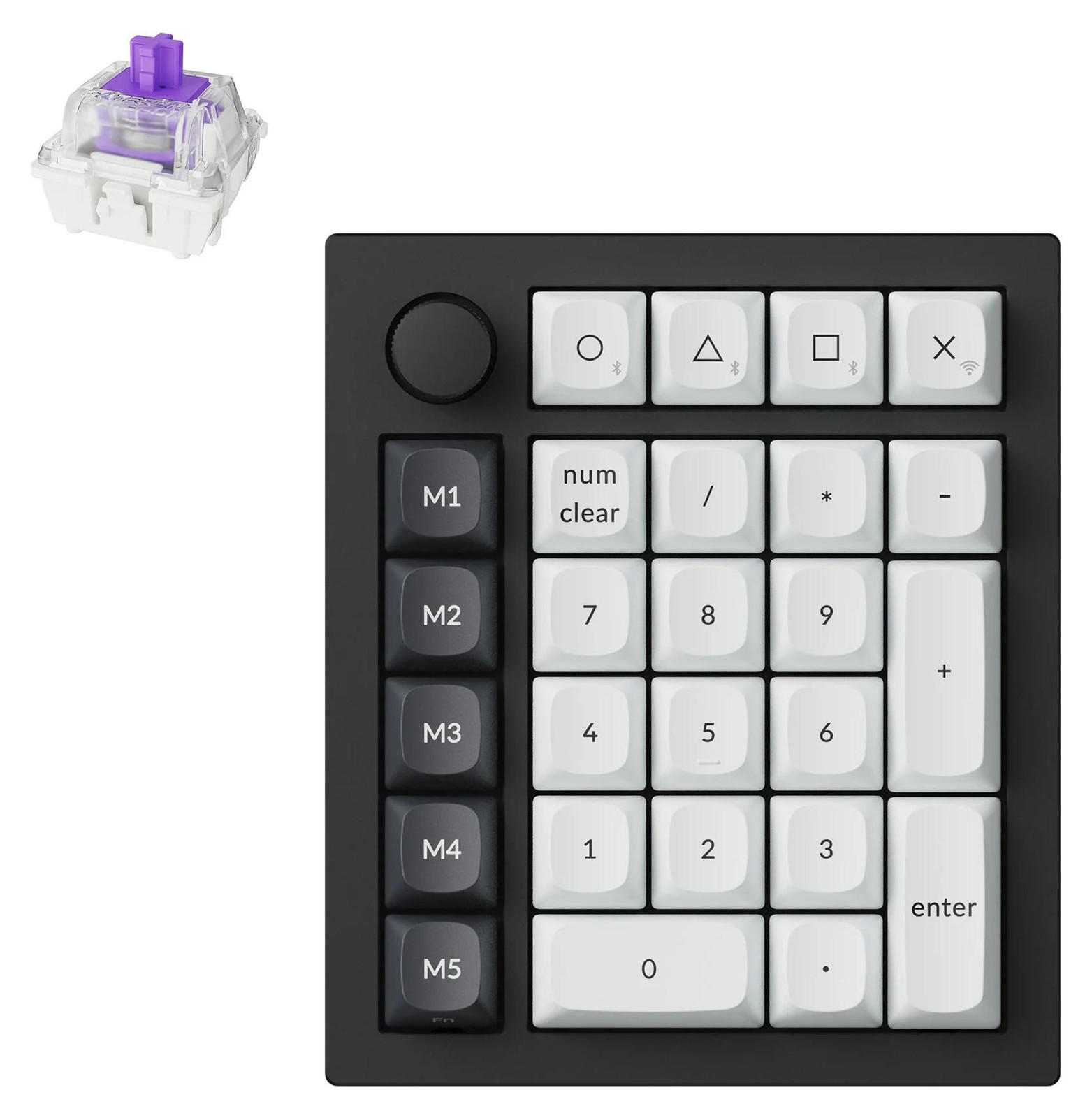 Keychron Q0 HE QMK Draadloos Magnetisch Numeriek Toetsenbord met RGB-verlichting en QMK-programmering - Zwart