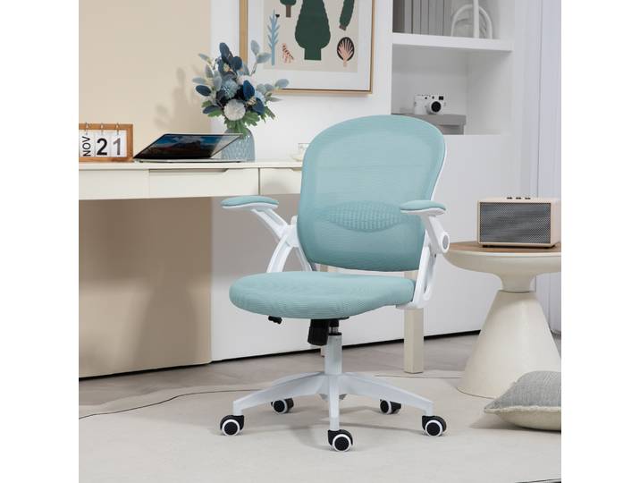 Vinsetto Chaise Bureau Ergonomique Maille Réglable Bleu